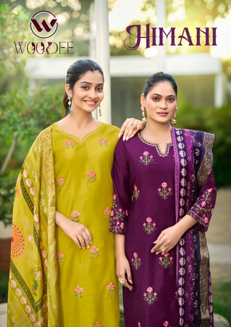 Himani By Woodee Viscose Gadhwal Kurti With Bottom Dupatta Suppliers In India